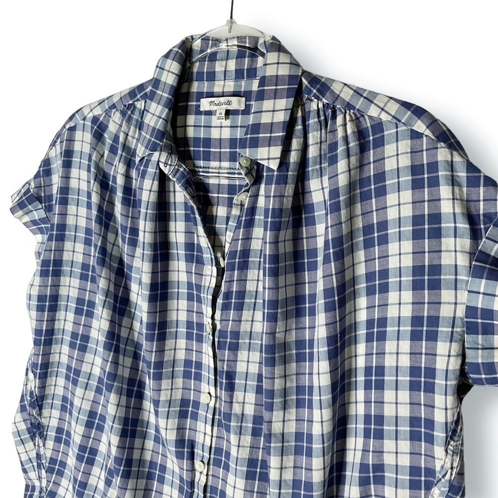 Madewell Central Plaid Split Back Oversized Shirt… - image 8